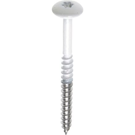Schroeven voor montage Trespa platen - Torx 20 - 4,8x32mm - RVS - Deeldraad - Wit RAL 9010 (100 stuks)