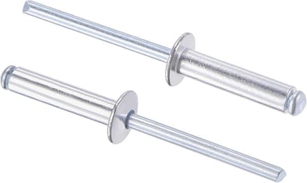 60 Stuks Aluminium Popnagels Hartvormig 5mm Diameter 20mm Zilver