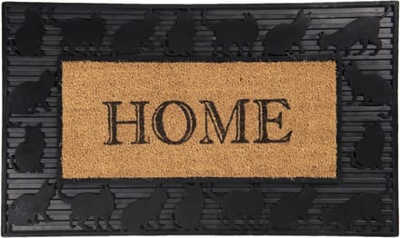 Clayre & Eef Deurmat 75x45 cm Bruin Kunststof Rechthoek Home Droogloopmat