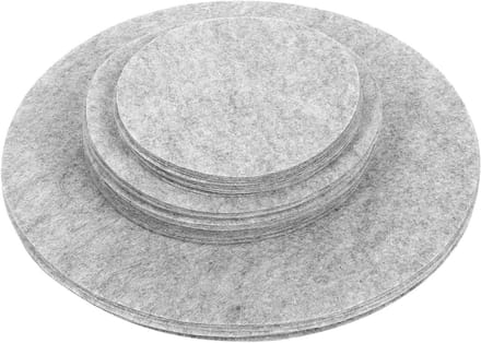 Bordbeschermers - Platen scheiders - Servies beschermen - Felt materiaal - 48 stuks - Grijs