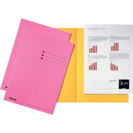 Vouwmap Esselte A4 manilla 180gr roze