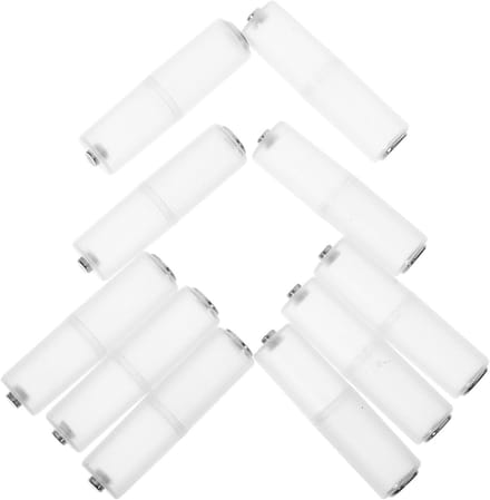 Batterij Adapter Set - Batterijhouder Omvormer - Apparaten Voeden - Converteert AAA naar AA - 10 Stuks - Wit
