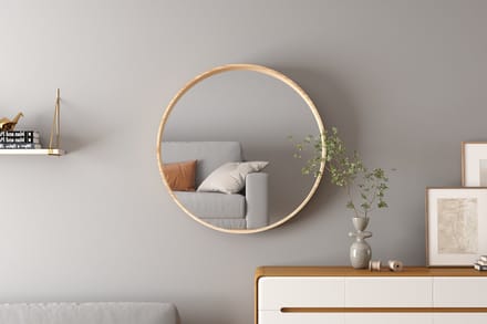 Ronde Spiegel Ria | Ø80 X 10 Cm | Old Oak-design - Rousseau - Spiegels - Bruin - Spiegel