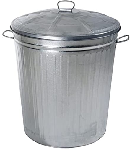 Verzinkte Emmer 80 cm - 50 Liter Afvalcontainer voor Buiten