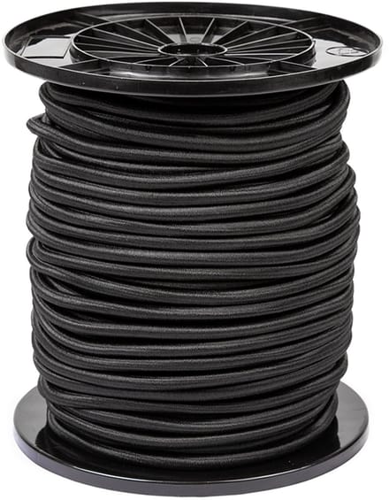 Rubbermagazijn - Elastisch koord - Zwart - 10mm - Lengte: 100 meter - Elastiek op rol - Zeer elastisch & slijtvast