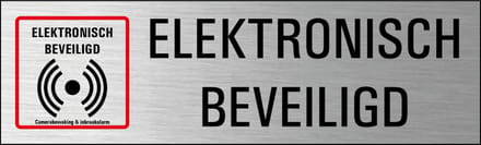 Elektronisch beveiligd deurbordje met zelfklevende strip
