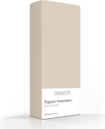 Luxe Verkoelend Katoenen Topper Hoeslaken - Camel