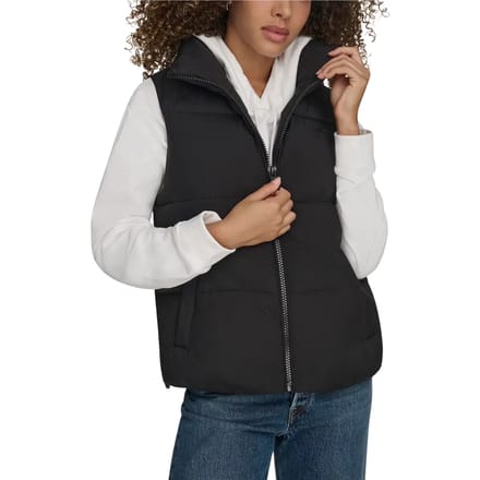Dockers Hd Matte Soft Bubble Puffer Vest Zwart S Vrouw