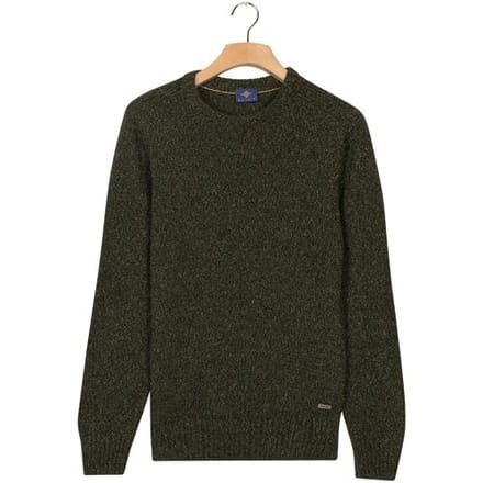 Baileys Trui Crew Neck Pullover Multicolor Single Knit Donker Groen / male