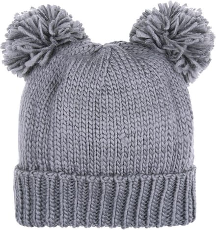Beanie - muts PomPom Fun grijs