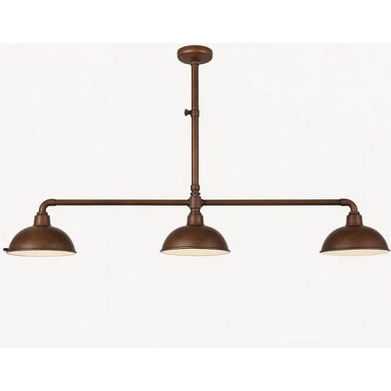 KS Verlichting Hanglamp Billiards 3 Antiek Donker Koper
