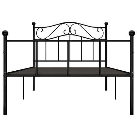 vidaXL - Bedframe - metaal - zwart - 100x200 - cm
