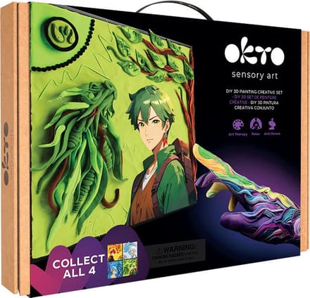 OKTO Sensory Art 3D - Manga - Aarde - Luchtdrogende Klei - 29X29Cm - 10 Jaar