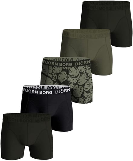 Björn Borg Cotton Stretch boxers - heren boxers normale lengte (5-pack) - multicolor