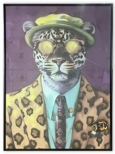 Schilderij cool cheetah 60x80cm