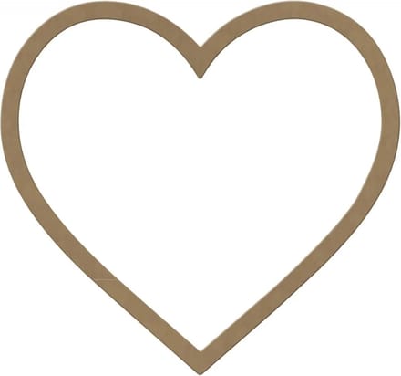 Gomille MDF lijst hart decoratie 37x34 cm voor knutselen en DIY.