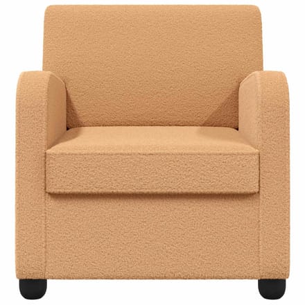 vidaXL - Fauteuil - Beige - Imitatie - lamswol