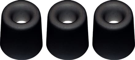QlinQ Deurbuffer - 3x - deurstopper - zwart - rubber - 75 x 40 mm - schroefbevestiging