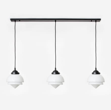 3 x Small Pointy lampen aan plafondbalk Moonlight - Art Deco Trade