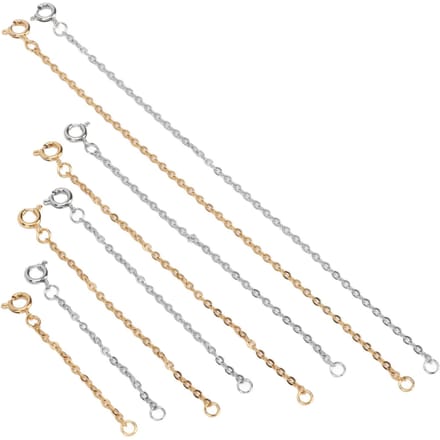 8 Stuks Kettingverlenger Roestvrij Staal Goud Zilver Ketting Aanpassing Verlengketting Sieraden Decoratie white