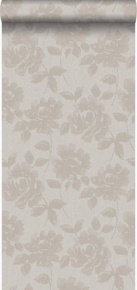 Origin Wallcoverings behang rozen licht taupe - 53 cm x 10.05 m - 347028