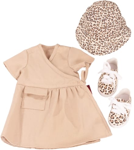 Götz Poppenkleding Kledingset Luipaard 46 - 50 cm