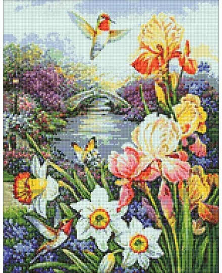 Wizardi Diamond Painting Kit Hummingbird WD236