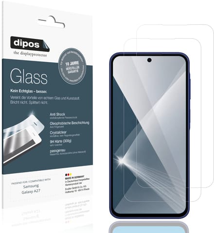 dipos – 2x Pantserfolie geschikt voor Samsung Galaxy A27 | 9H Screenprotector
