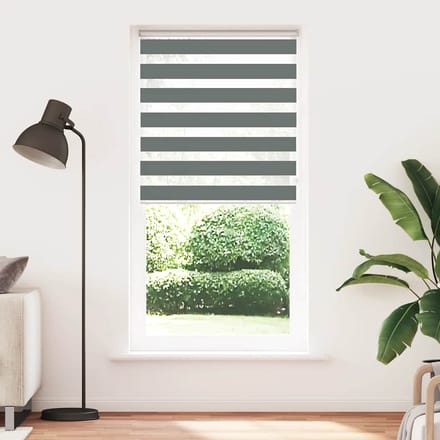 vidaXL - Zebra - rolgordijn - 105x200 - cm - stofbreedte - 100,9 - cm - donkergrijs