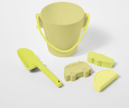 Sunnylife - Kids Splash Time Emmer met Schep Siliconen - Siliconen - Geel -