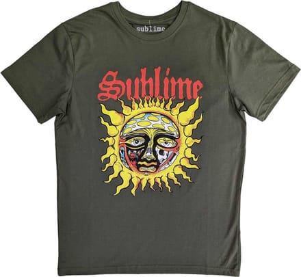 Sublime - Yellow Sun Heren T-shirt - M - Groen