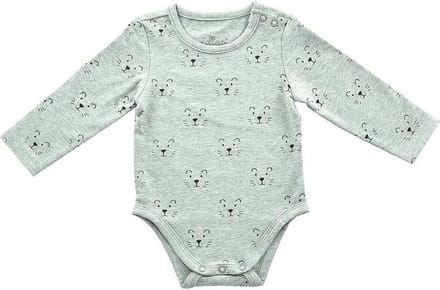 Jollein Romper lange mouw 50/56 Little lion grey