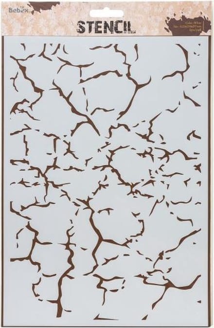 Sjabloon - Hobbysjabloon patronen - Achtergrond sjablonen - Gescheurde Aarde - 21x29,7cm - A4 - AMI