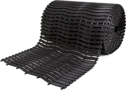 Rubbermagazijn - Antislipmat - Zwart - Zwembad mat - kleedruimtes - 60cm breed - Rol 15 meter