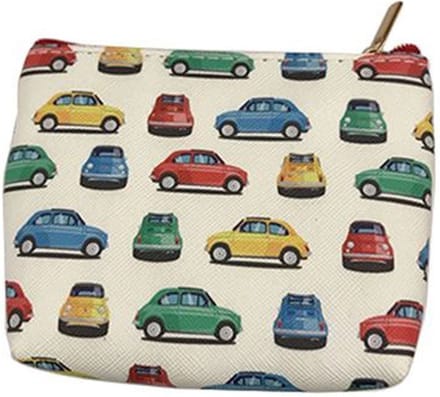 Retro Fiat 500 PVC Portemonnee 11x9cm