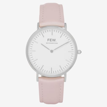 Bellezza Media Silver Dusky Pink Leather