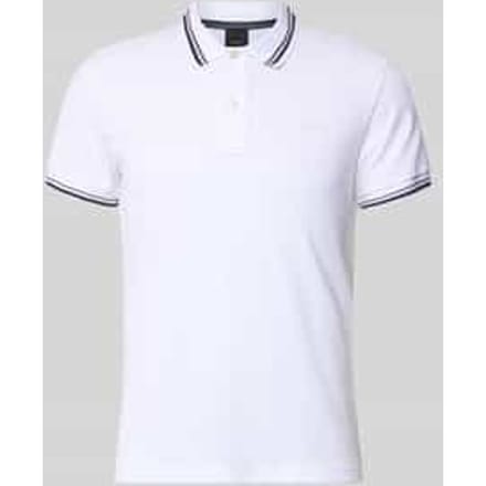 slim fit poloshirt met contraststrepen