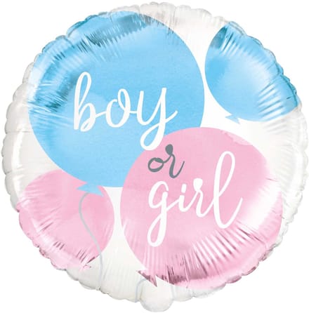 Helium Ballon Boy Or Girl 45cm leeg