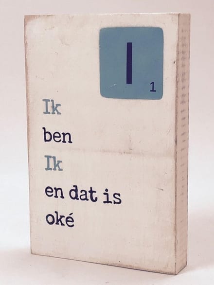 Tekstblok 10x15 2 cm dik Ik
