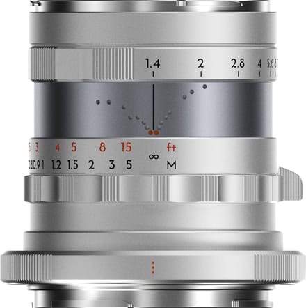 THYPOCH Simera volformaat lens 35mm f1.4  Nikon Z zilver