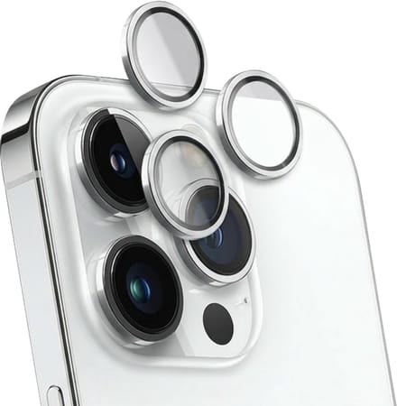 Force Case, Lens Protector geschikt voor iPhone 14 Pro / 14 Pro Max - Ultra-Resistant, Zilver