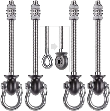 Set van 4 Heavy Duty Swing Hangers RVS 304 - 1500 lbs Capaciteit - Buiten & Binnen