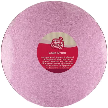 FunCakes Cake Drum Rond - Roze - Ø25 cm / 12 mm - Taartonderlegger - Taartkarton