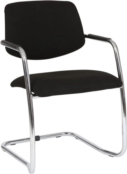 Workliving Vergaderstoel X5 - Sledeframe - Mirage Zwart - frame chroom