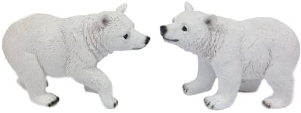 PIA Soft Toys - Set van 2 Ijsbeer Speelfiguren - 2 ass. - 6 cm