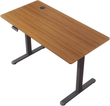 Verstelbaar Bureau - Statafel Bureau - Thuiswerken Bureau - Brushless Motor - 100x60 cm - Walnoot Wit