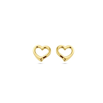Glams oorknoppen hart 1 micron - Zilver