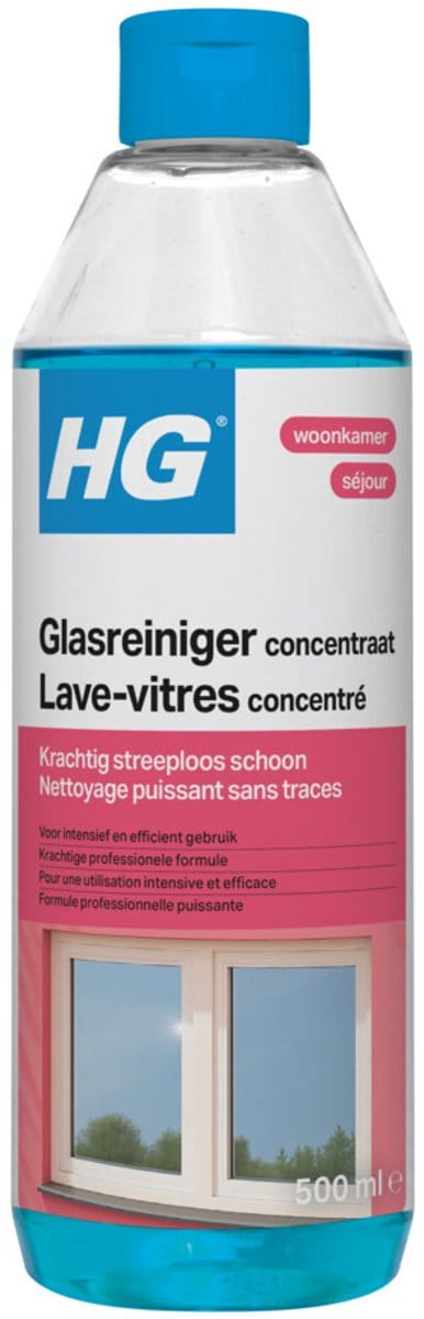 HG - Glasreiniger Concentraat - 6 x 500 ml - Voordeelverpakking