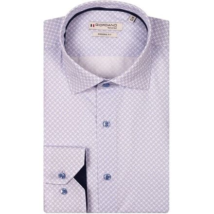 Giordano Overhemd Maggiore Mini Graphic Pattern Cotton Twill Wit / male
