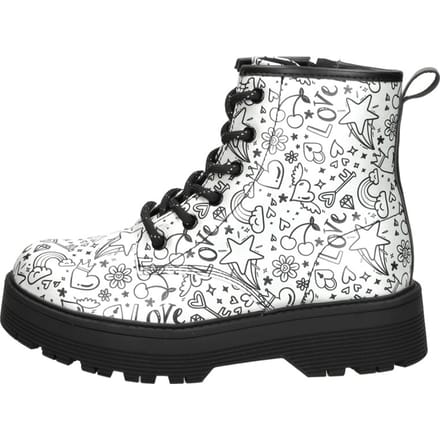 Skechers Gravlen Hi - Doodle Down Meisjes Laarzen - Zilver